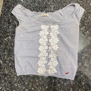 Hollister Stripe Floral Blouse